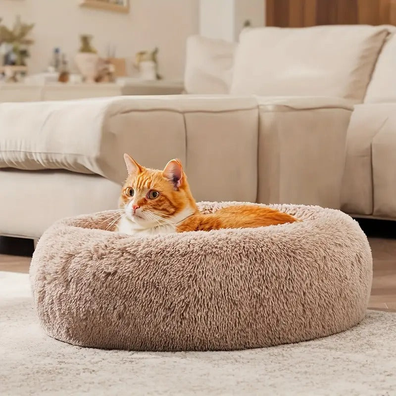 Calming Dog & Cat Bed, Donut Warm Cuddler