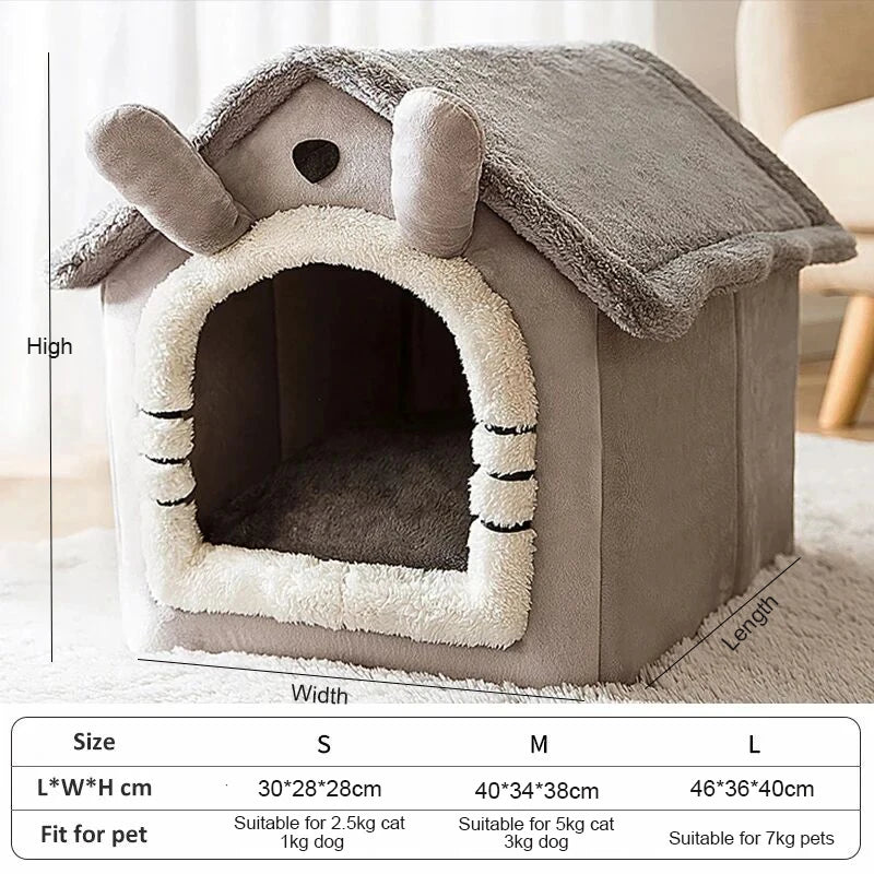 Indoor Warm Pet House - with Removable Cushion