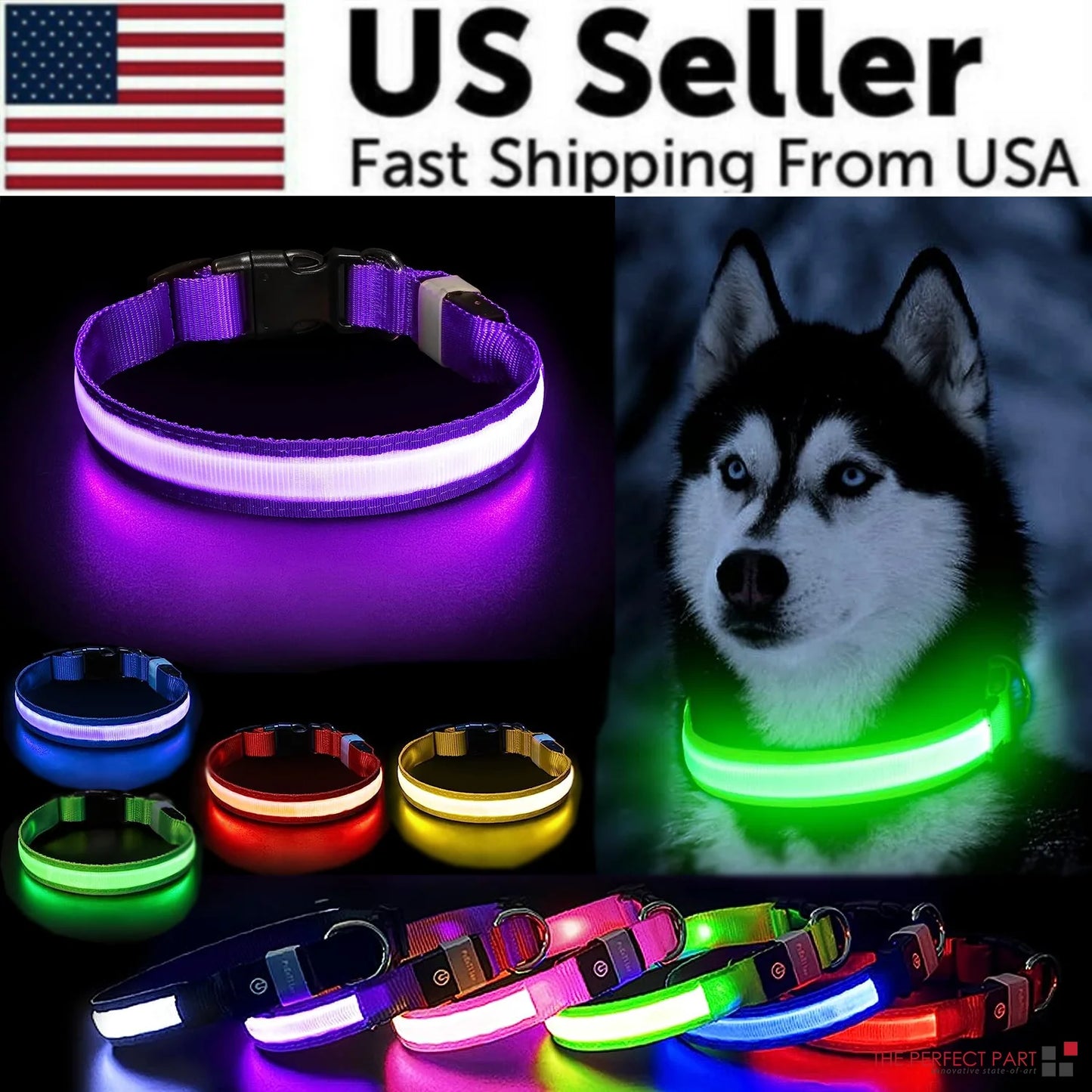 LED Glowing Dog Collar 