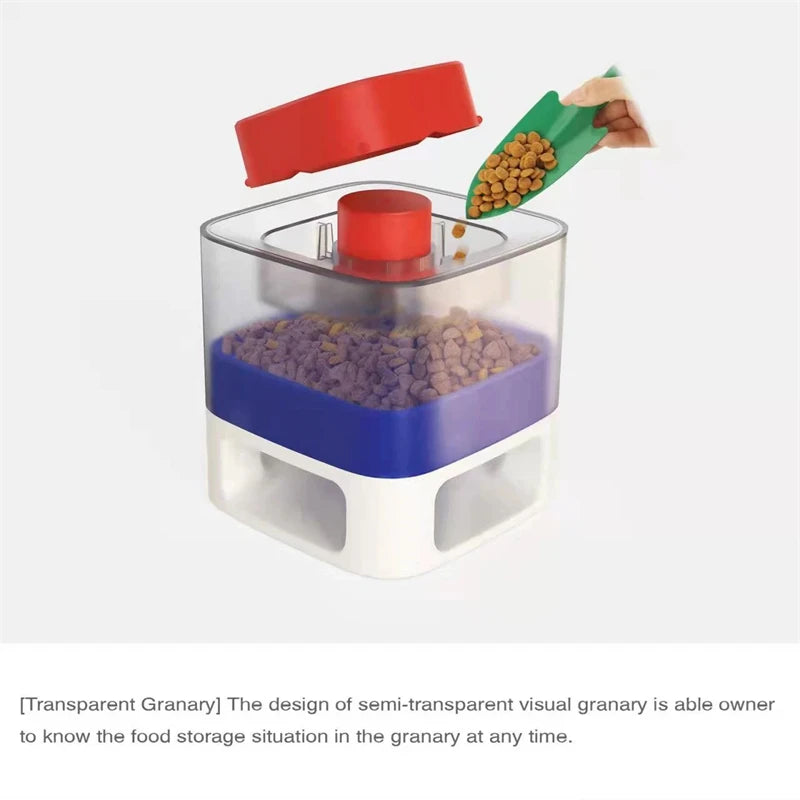 Pet Slow Feeder Automatic Food Dispenser - Interactive Pet Feeder